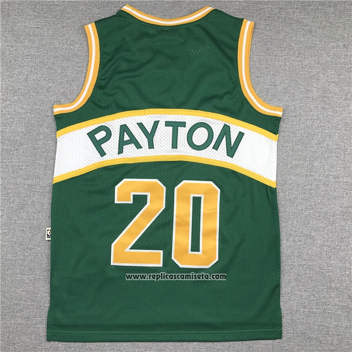 Camiseta Seattle SuperSonics Gary Payton #20 Historic Retro Verde